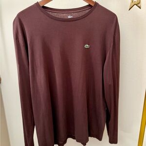 Vintage Lacoste Brown Long Sleeve Top